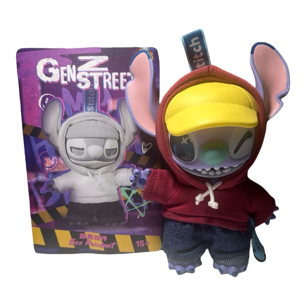 Stitch Gen Z street vinyl keychain plush-Miniso